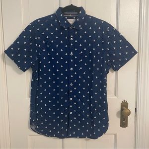 Sailboat pattern men’s shirt